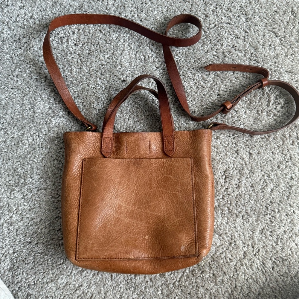 Madewell Small Leather Transport Tote Bag - Brown